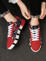 Canvas Block Pattern Shoes LT3