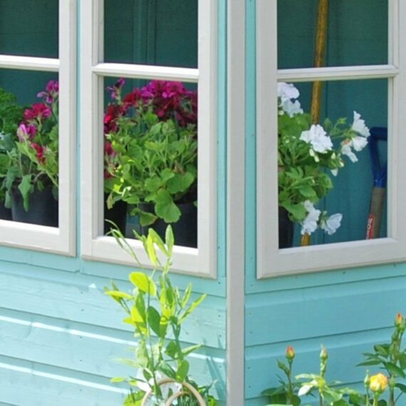 10' x 10' Sun Pent Wooden Garden Potting Shed