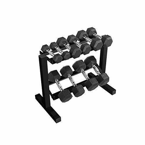 150-lb Hex Dumbbell Weight Set with Horizontal Rack