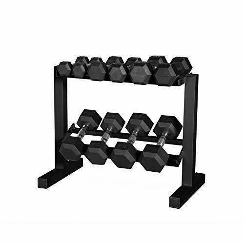 150-lb Hex Dumbbell Weight Set with Horizontal Rack