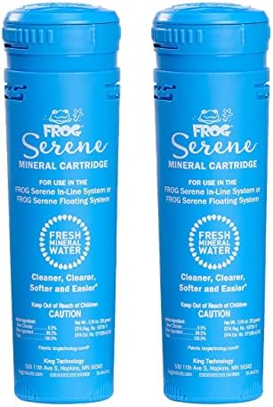 2 Frog Serene Mineral Replacement Cartridges for Hot Tubs for use only with Frog Serene in-Line and Floating Sanitizing Systems for Spas up to 600 gallons Quick and Easy Hot Tub Sanitizer