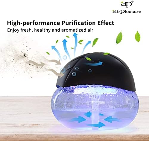 2-Pack Air Purifier - Water Air Purifiers Water Based Air Revitalizer Air Cleaner  Air Freshener with 7 LED Color Changing Mood Light for Home  Office  Room