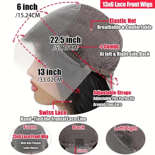 28 Inch 13x6 Lace Front Wigs Human Hair Pre Plucked Body Wave HD Lace Front Wigs Human Hair 180% Density Frontal Glueless Wigs Human Hair with Baby Hair