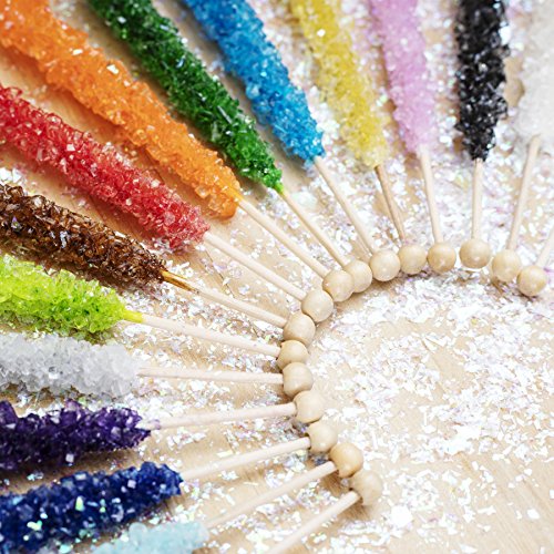 36 Extra Large Assorted Rock Candy Sticks: Espeez - Candy Party Favors - for Birthdays Weddings Receptions Bridal Baby Showers - Rock Candy Bulk