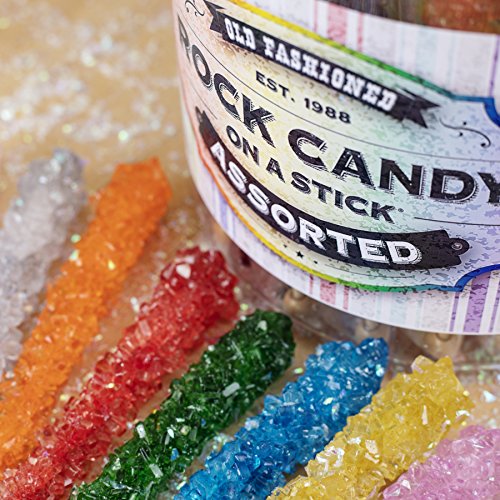36 Extra Large Assorted Rock Candy Sticks: Espeez - Candy Party Favors - for Birthdays Weddings Receptions Bridal Baby Showers - Rock Candy Bulk