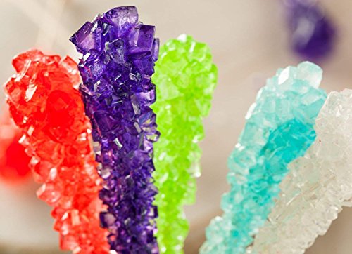 36 Extra Large Assorted Rock Candy Sticks: Espeez - Candy Party Favors - for Birthdays Weddings Receptions Bridal Baby Showers - Rock Candy Bulk