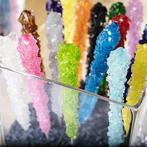 36 Extra Large Assorted Rock Candy Sticks: Espeez – Candy Party Favors – for Birthdays  Weddings  Receptions  Bridal  Baby Showers – Rock Candy Bulk