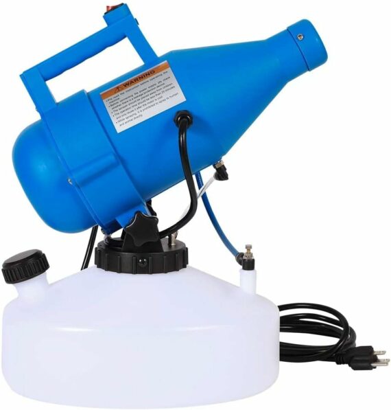 4.5L (1.2 Gallon) Electric ULV Portable Fogger Sprayer Machine Cold Fogger Machine Spraying Distance 30ft for Home Hotel Church School Yard