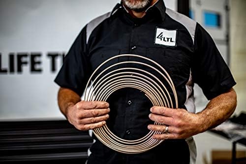 4LifetimeLines 3/16" x 25' Genuine Copper-Nickel Alloy Non-Magnetic Brake Line Replacement Tubing Coil Roll & Fitting Kit Inverted Flare Easy to Bend Corrosion Resistant