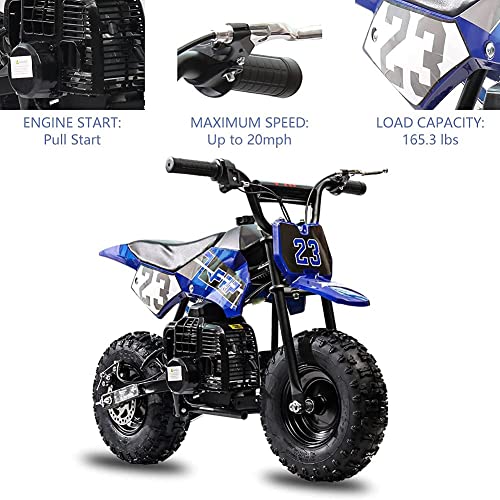 50CC 2-Stroke Dirt Bike, Mini Bikes W/EPA Approved Gas Powered Engine