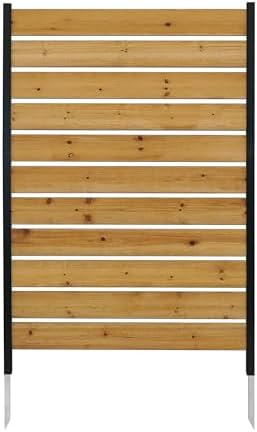 60.5in H x 38.625in W (1 Panel) No Dig Enclo Concord Cedar Wood Privacy Screen  Great to Hide Trash Cans  Decorative Patio Privacy Screen  Outdoor Privacy Fence Panel  Air Conditioner Fence  EC18022