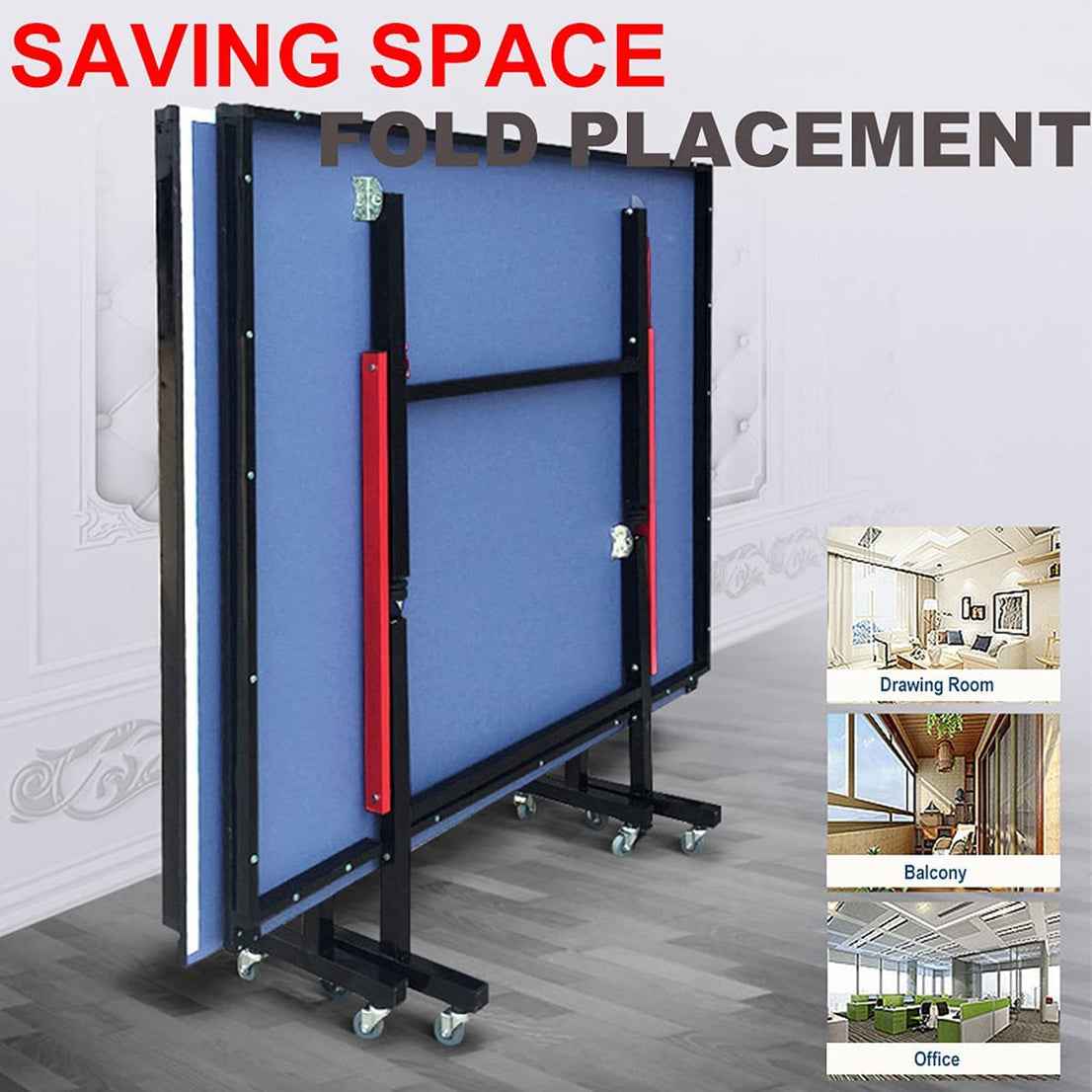 9FT Professional Foldable Portable Modern Ping Pong Tennis Table