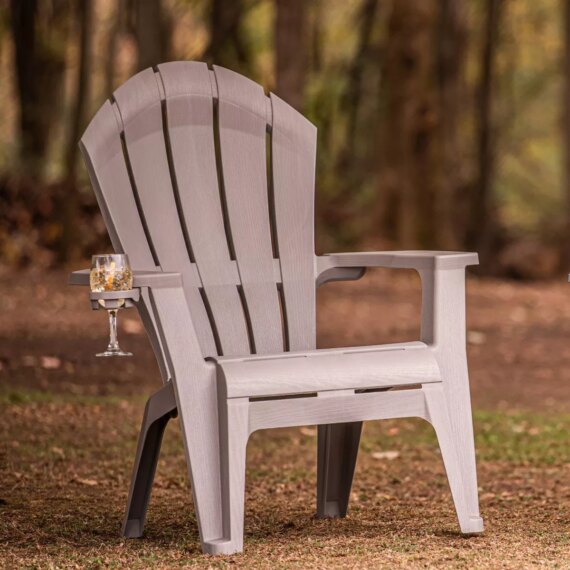 Adams Manufacturing Deluxe RealComfort Outdoor Patio Chairs, Adirondack Chairs - Gray