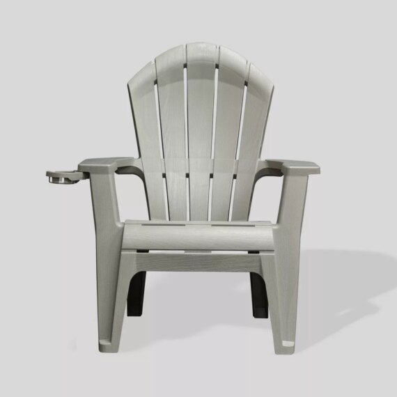Adams Manufacturing Deluxe RealComfort Outdoor Patio Chairs, Adirondack Chairs - Gray