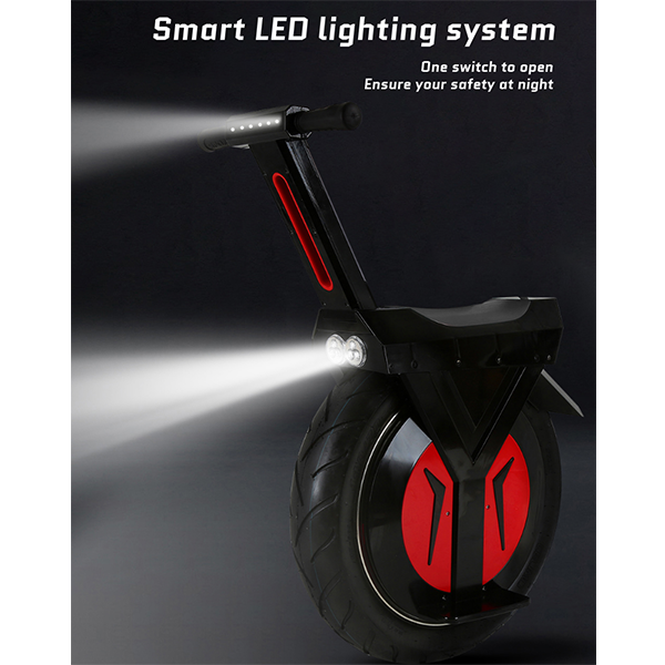 Adults One Wheel Power Unicycle Scooter With Lithium Battery 60V 500W Self Balancing Electric Motor Scooter