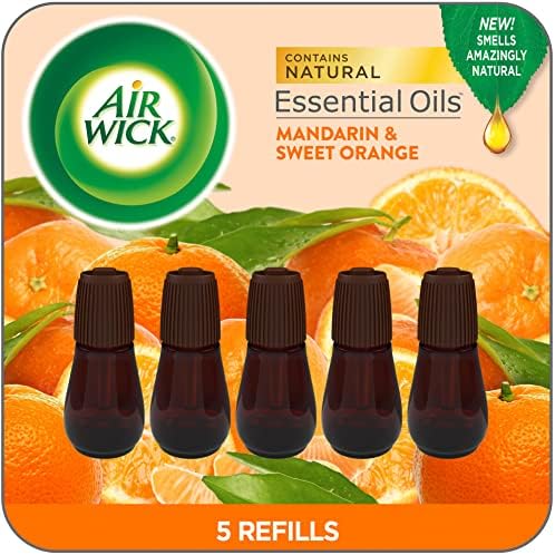 Air Wick Essential Mist Refill 5 ct Mandarin & Sweet Orange Essential Oils Diffuser Air Freshener