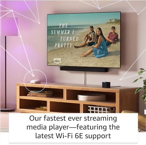 Amazon Fire TV Cube Hands-free streaming device with Alexa Wi-Fi 6E 4K Ultra HD