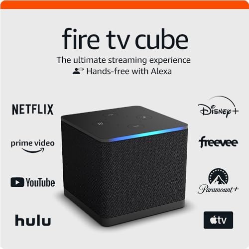 Amazon Fire TV Cube Hands-free streaming device with Alexa Wi-Fi 6E 4K Ultra HD