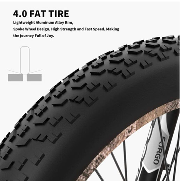 AOSTIRMOTOR Fat Tire Electric Bike 1500W Electric Mountain Bike 48V 15AH Removable Lithium Battery 26 inch 4 inch Electric Bike Suitable for Adult Power Bike Suitable for Bicycle Lovers