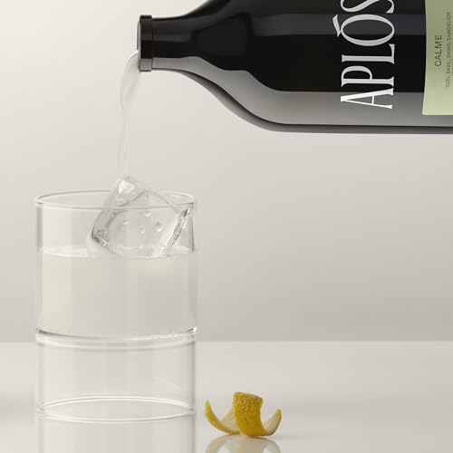 Aplós Calme Non Alcoholic Beverage - Botanical infused calming beverage formulated to Relax and Unwind Zero Sugar Beverage - 19.4 fl oz - 575ml