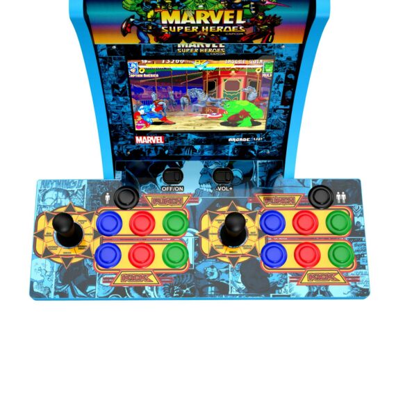 Arcade1UP Marvel Superheroes (2-Player) Counter-cade with Lit Marquee, Port and Headphone Jack