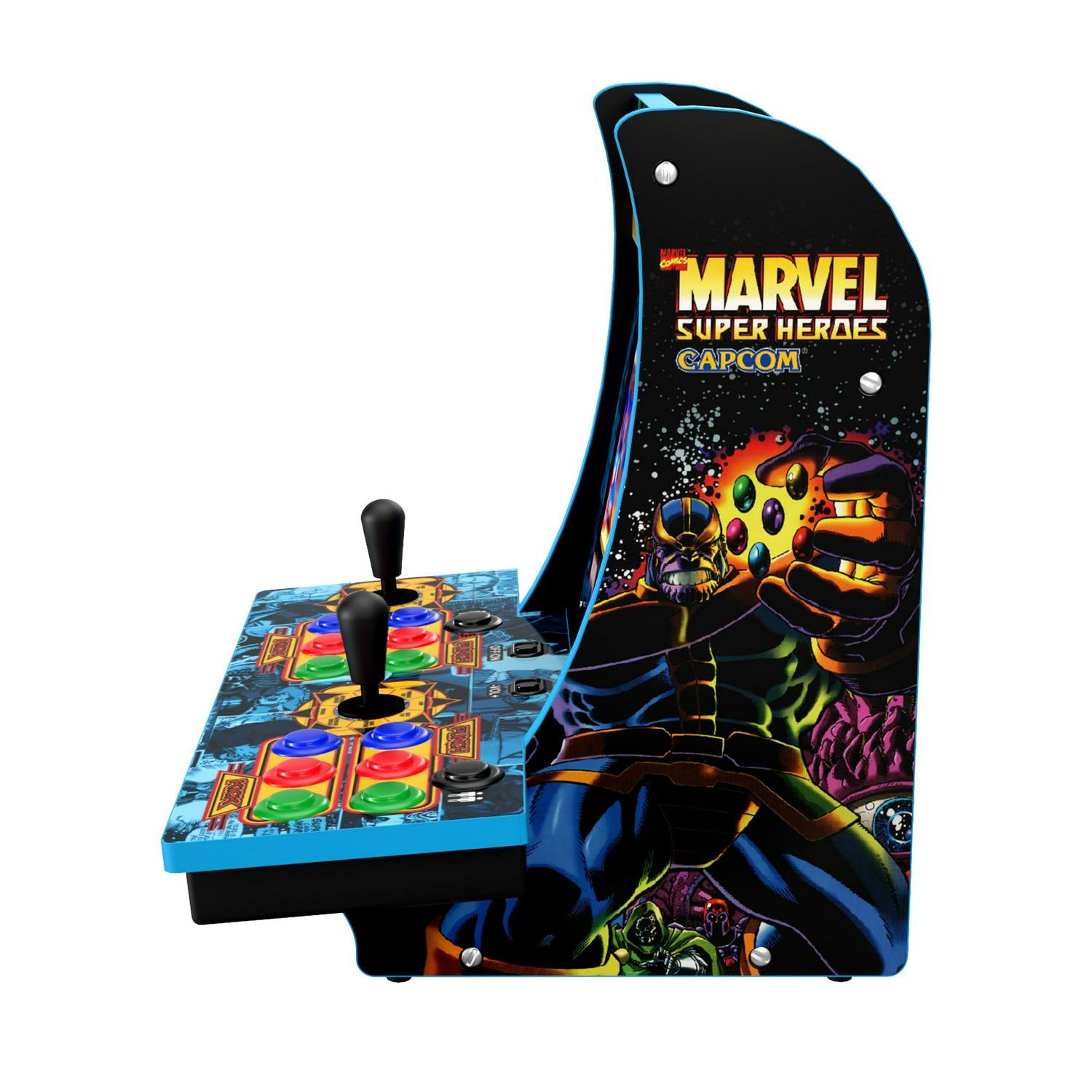 Arcade1UP Marvel Superheroes (2-Player) Counter-cade with Lit Marquee, Port and Headphone Jack