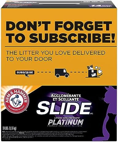 Arm Hammer SLIDE Platinum Multi-Cat Easy Clean-Up Clumping Cat Litter  14 Days of Odor Control 18 lb