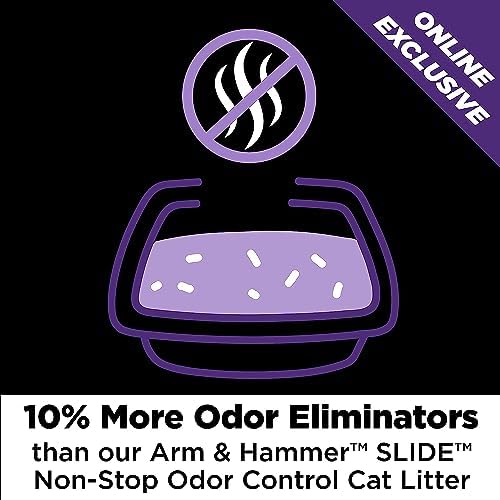 Arm Hammer SLIDE Platinum Multi-Cat Easy Clean-Up Clumping Cat Litter  14 Days of Odor Control 18 lb