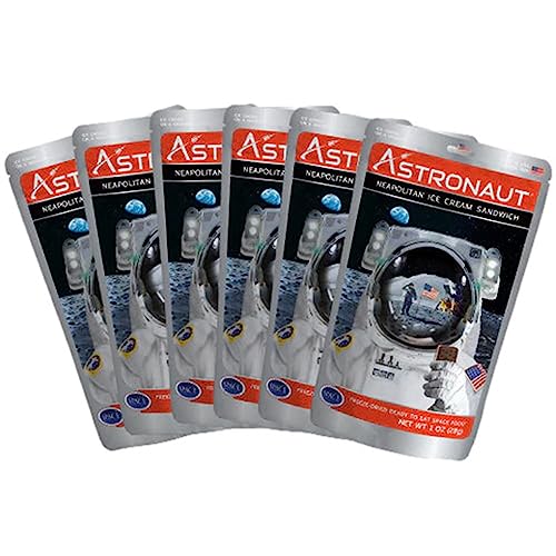 Astronaut Foods Freeze-Dried Ice Cream Sandwich  NASA Space Dessert  Neapolitan  6 Count