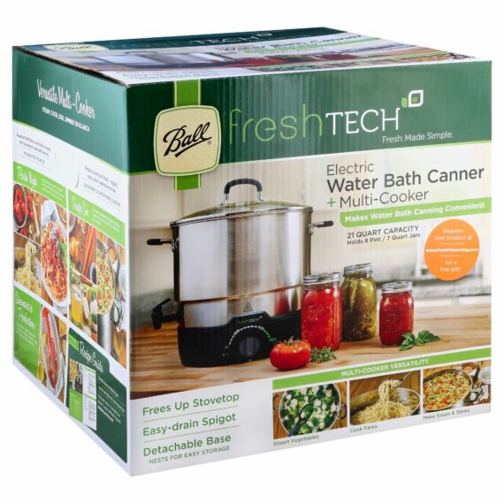 Ball Fresh Tech Water Bath Canner + Multi-Cooker, Electric, 21 Quart