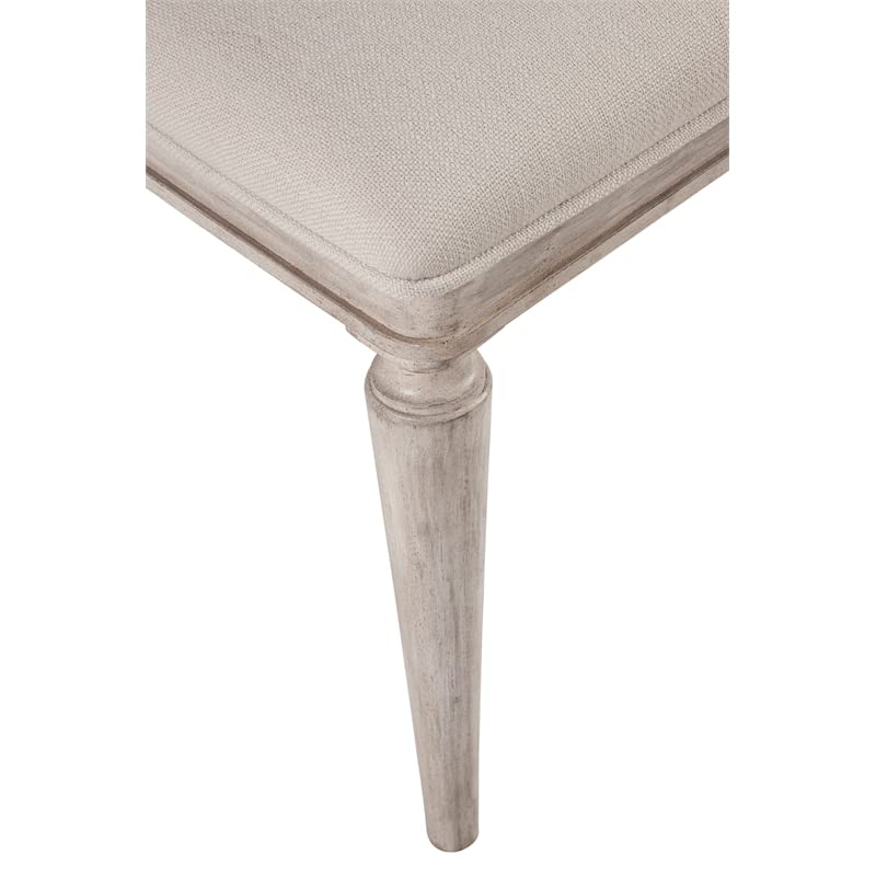 Bassett Mirror Company 5080-DR-800 Chloe Shaped Chair Antique White/Ivory, 23" L x 20" W x 38" H