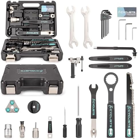 Bike Tool Kit with Storage Case - 22 PCS Bicycle Repair Tool Set Portable Tools Box - Bike Maintenance Tools for Road Bikes and Mountain Bikes