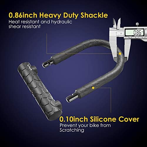 Bike U Lock 20mm Heavy Duty Combination Bicycle D Lock Shackle 4ft Length Security Cable with Sturdy Mounting Bracket and Key Anti Theft Bicycle Secure Locks