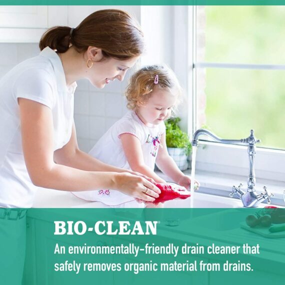 Bio-Clean Natural Drain Cleaner 2lb Canister - Enzyme-Based for Septic Tanks & Grease Traps, Eco-Friendly, 100 Treatments