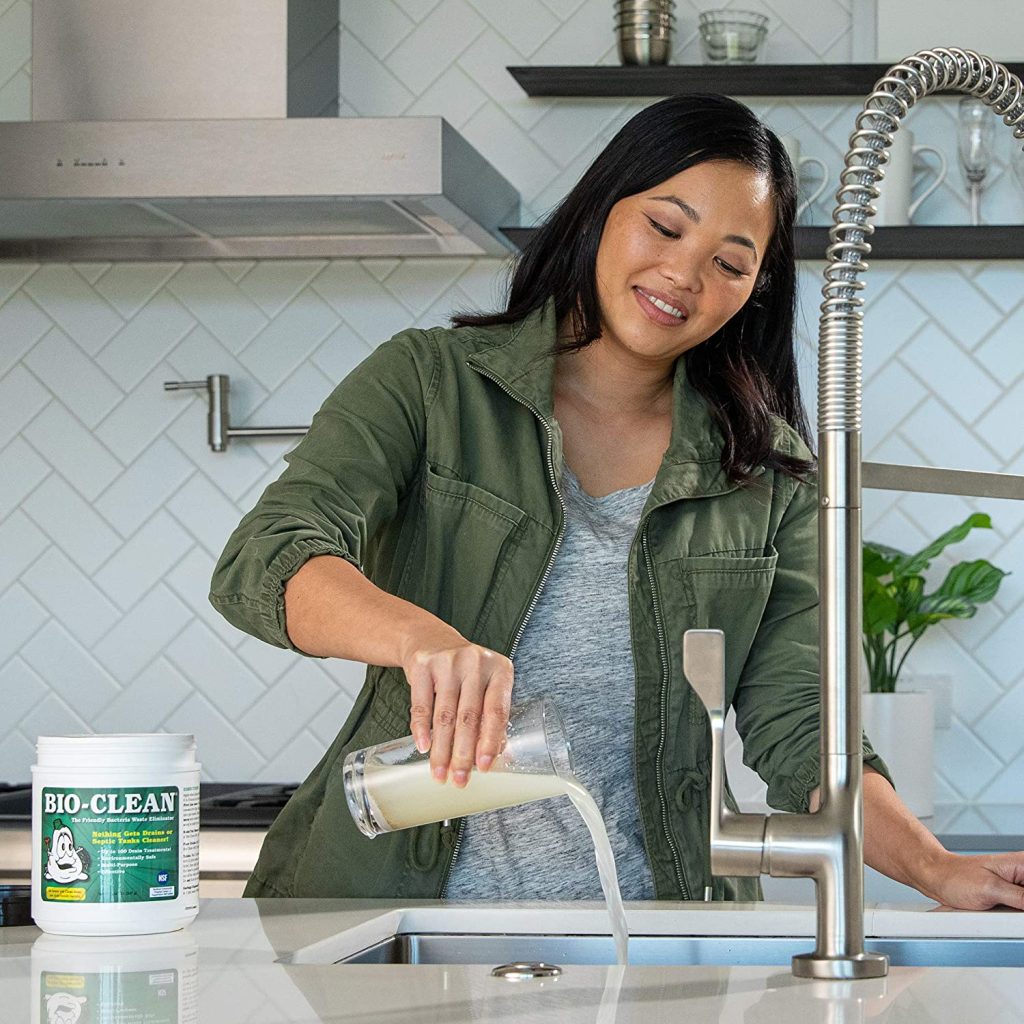 Bio-Clean Natural Drain Cleaner 2lb Canister - Enzyme-Based for Septic Tanks & Grease Traps, Eco-Friendly, 100 Treatments