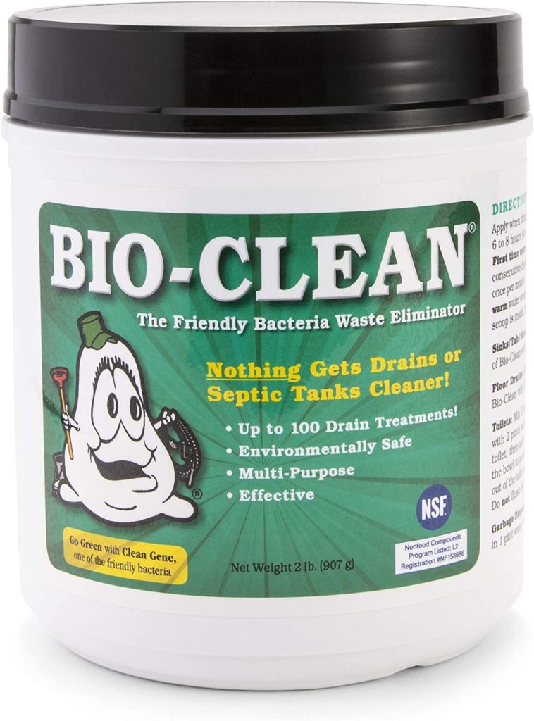 Bio-Clean Natural Drain Cleaner 2lb Canister - Enzyme-Based for Septic Tanks & Grease Traps, Eco-Friendly, 100 Treatments
