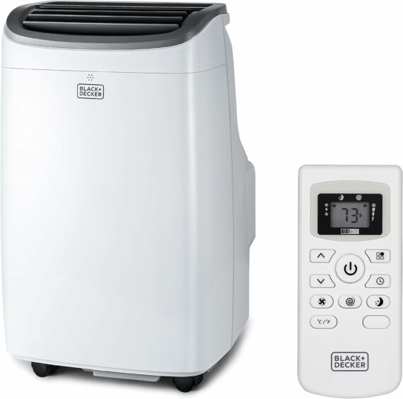 BLACK+DECKER 8,000 BTU Portable Air Conditioner up to 350 Sq.ft with Remote Control