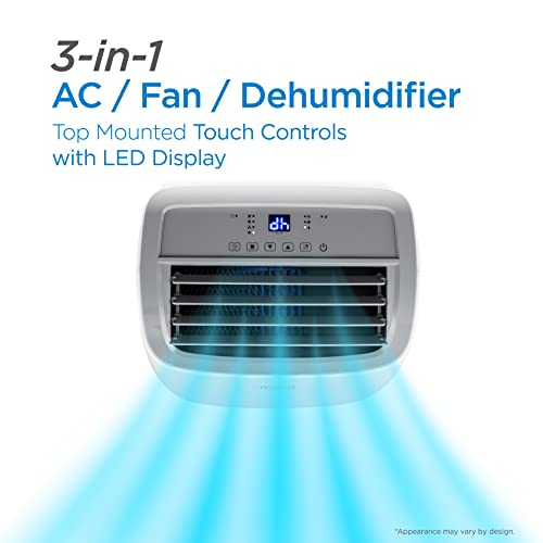 BLACK+DECKER 8,000 BTU Portable Air Conditioner up to 350 Sq.ft with Remote Control
