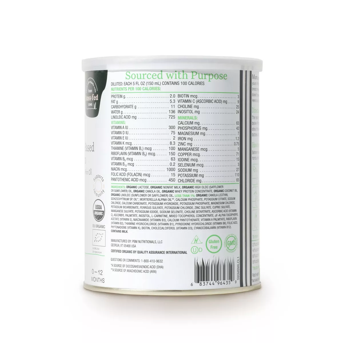 Bobbie Baby Organic Powder Infant Formula – 14oz