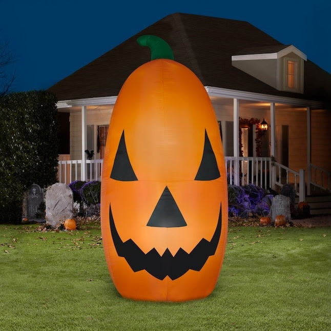 Brand 12' Extra Bright Inflatable Jack-O-Lantern, Self-Inflating, Weather-Resistant, Halloween Decor