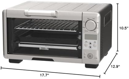 Breville the Mini Smart Oven®  Electric Countertop Toaster Oven  Small Portable Oven  BOV450XL  Brushed Stainless Steel
