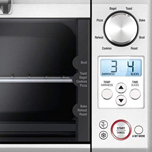 Breville the Mini Smart Oven®  Electric Countertop Toaster Oven  Small Portable Oven  BOV450XL  Brushed Stainless Steel
