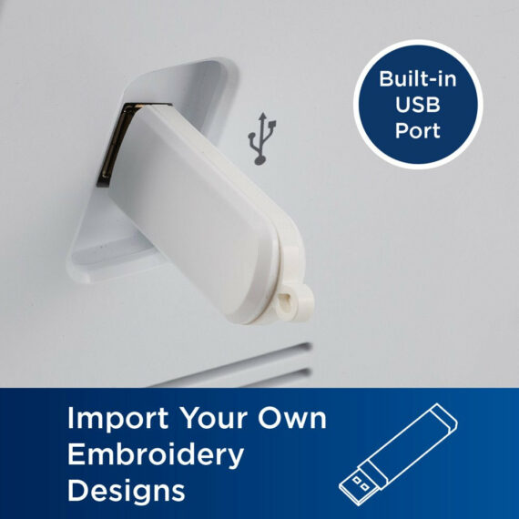 Brother PE800 Computerized Embroidery Machine, 5"x7" Area, LCD Screen, 138 Designs, 11 Fonts, USB Port