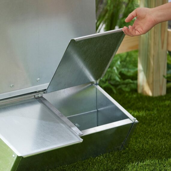 Brower 2 Door Hog Supplement Feeder, 3.7 Bushels, Weather-Resistant, Alloy Steel, Feeds 8 Hogs