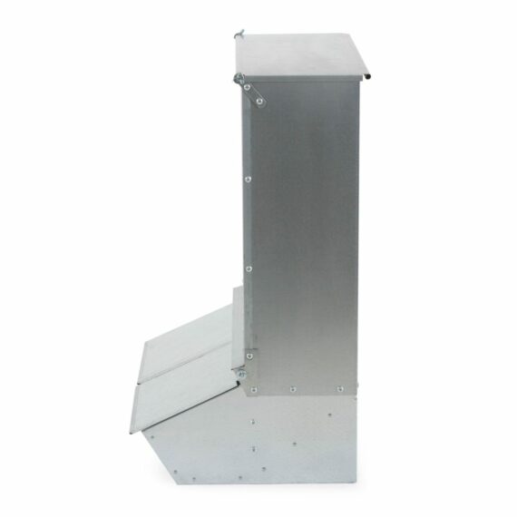 Brower 2 Door Hog Supplement Feeder, 3.7 Bushels, Weather-Resistant, Alloy Steel, Feeds 8 Hogs