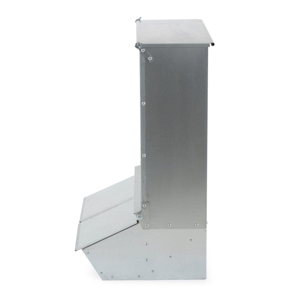 Brower 2 Door Hog Supplement Feeder, 3.7 Bushels, Weather-Resistant, Alloy Steel, Feeds 8 Hogs
