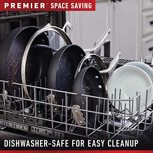 Calphalon Premier Space Saving Pots and Pans Set, 15 Piece Cookware Set, Nonstick