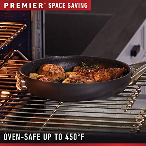 Calphalon Premier Space Saving Pots and Pans Set, 15 Piece Cookware Set, Nonstick