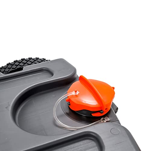 Camco 21-Gallon Portable Camper/RV Tote Tank | Large Heavy-Duty No-Flat Wheels & Low Drain Hole