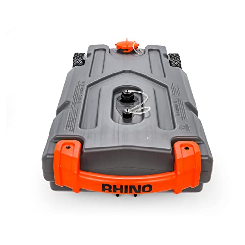 Camco 21-Gallon Portable Camper/RV Tote Tank | Large Heavy-Duty No-Flat Wheels & Low Drain Hole